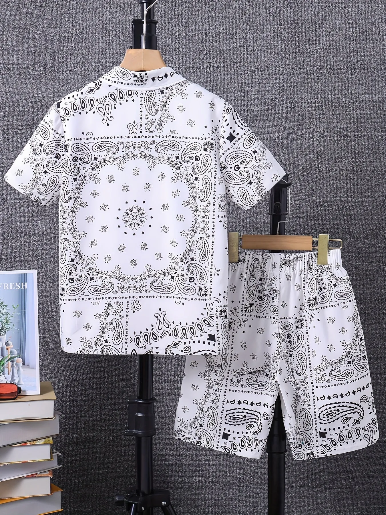 Boys Summer Casual Printed Outfit