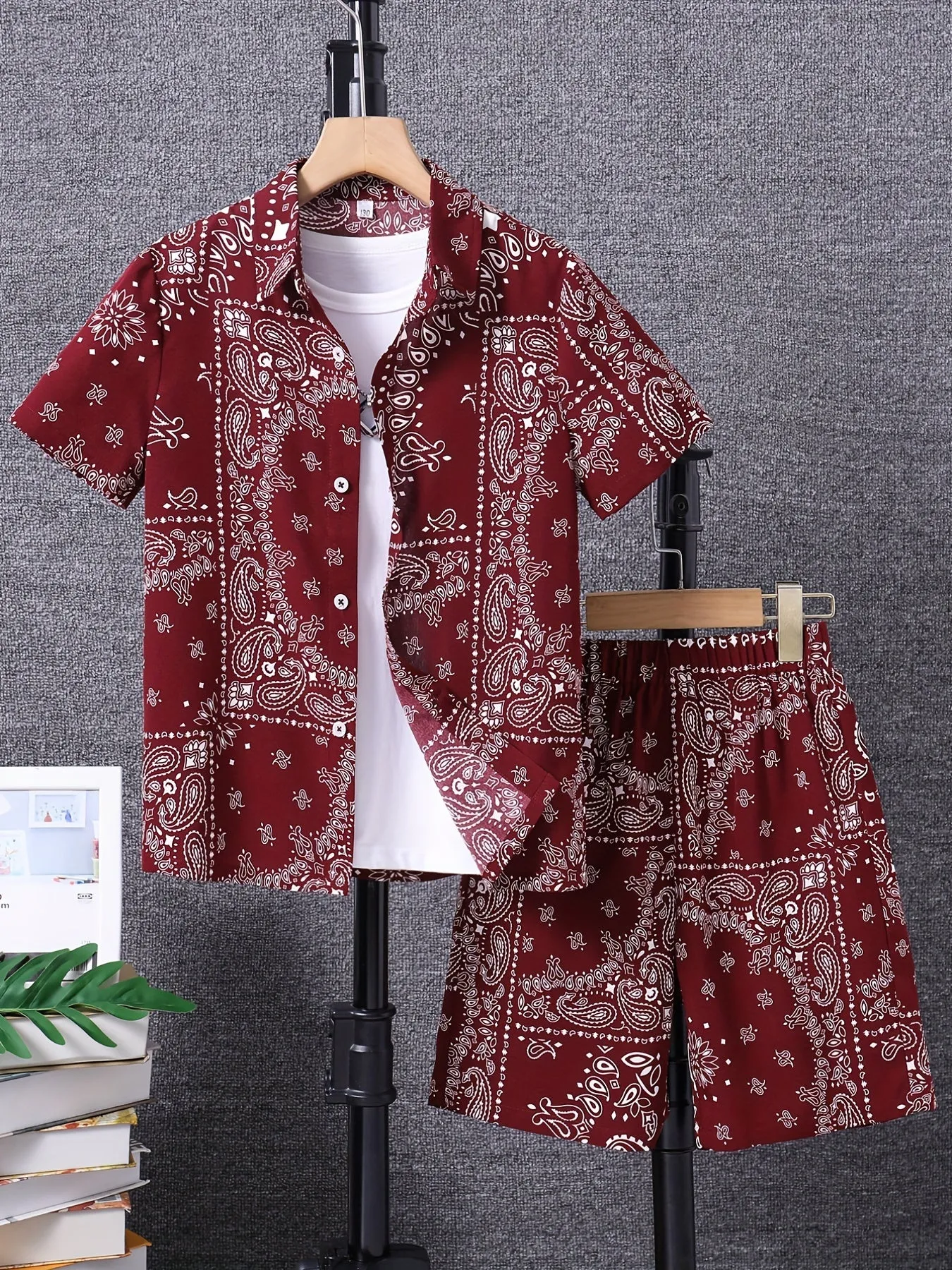 Boys Summer Casual Printed Outfit