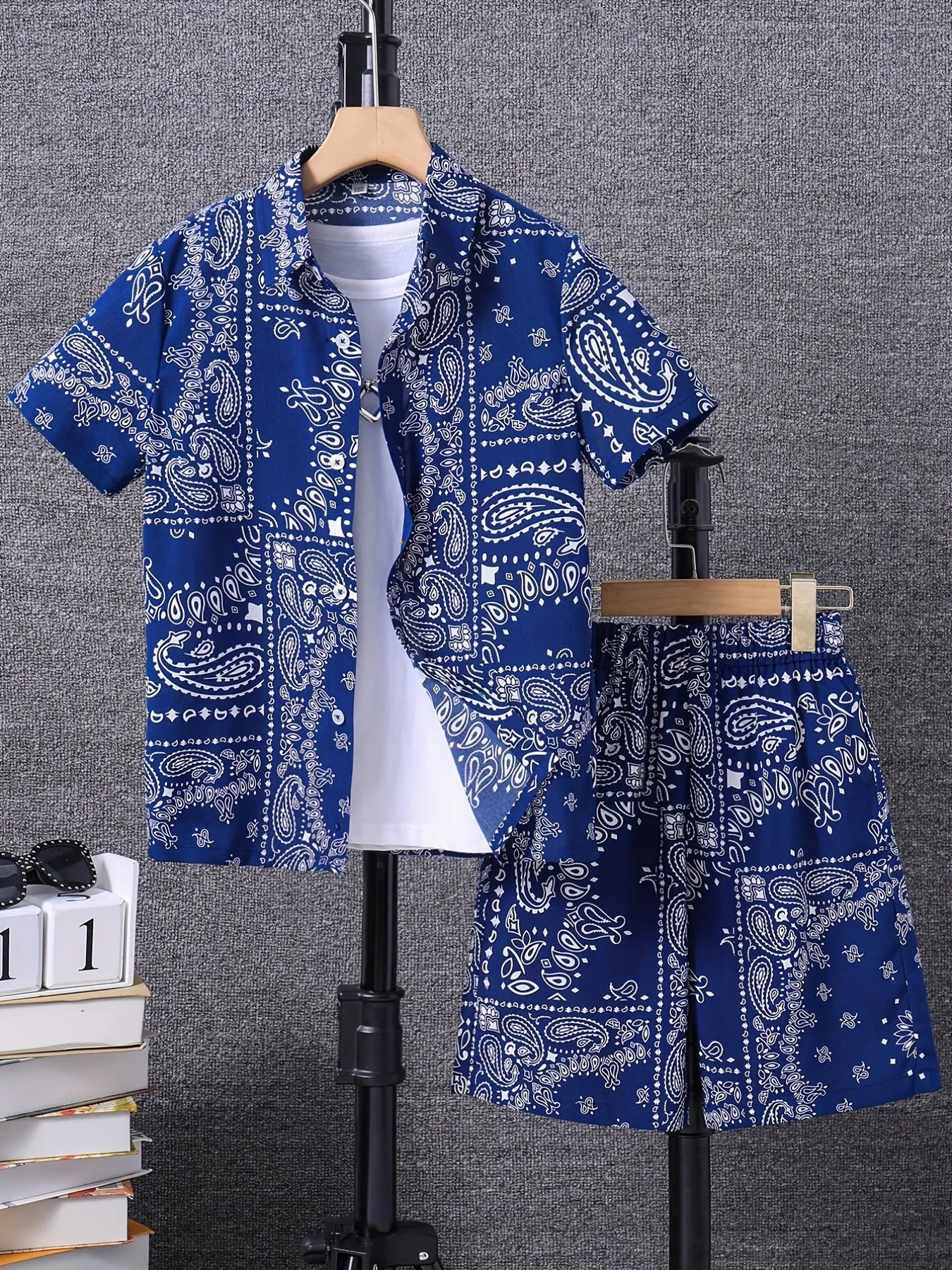 Boys Summer Casual Printed Outfit