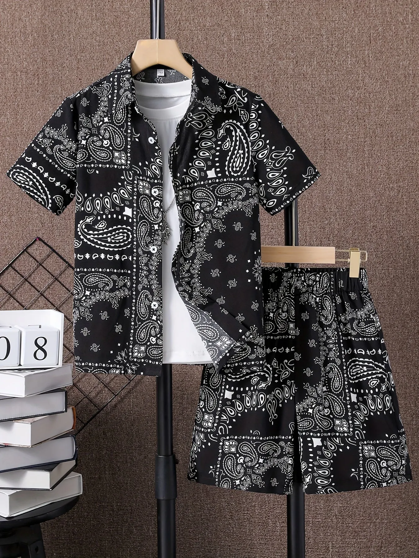 Boys Summer Casual Printed Outfit