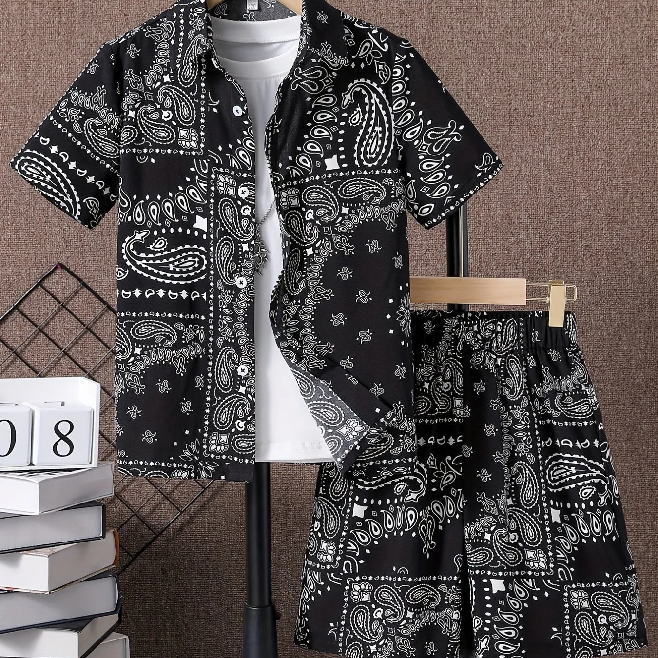 Boys Summer Casual Printed Outfit