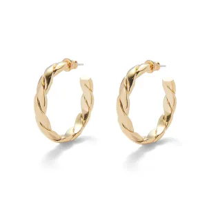 Braid Hoops in Gold