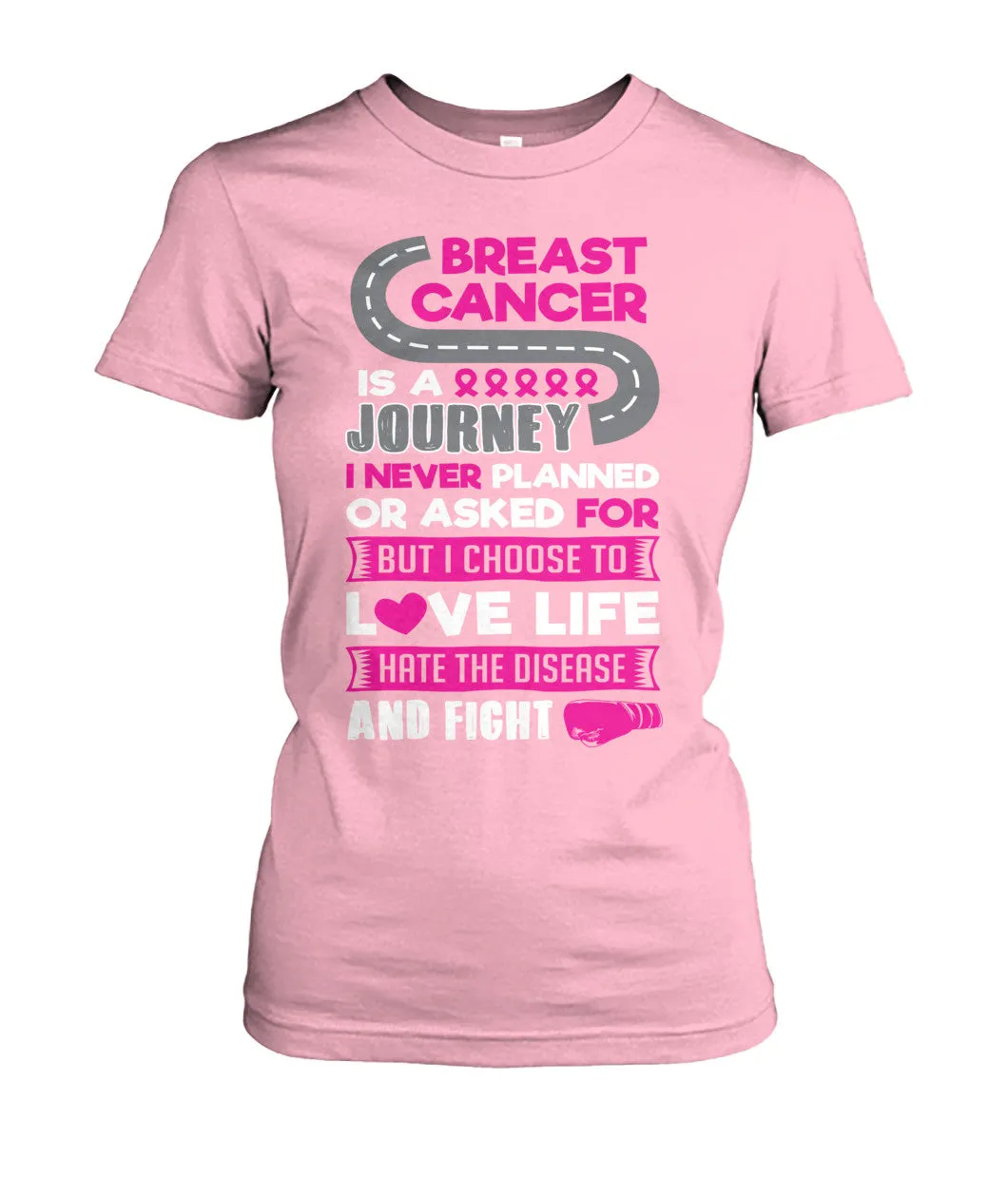 Breast Cancer is a Journey Fight Shirts and Long Sleeves
