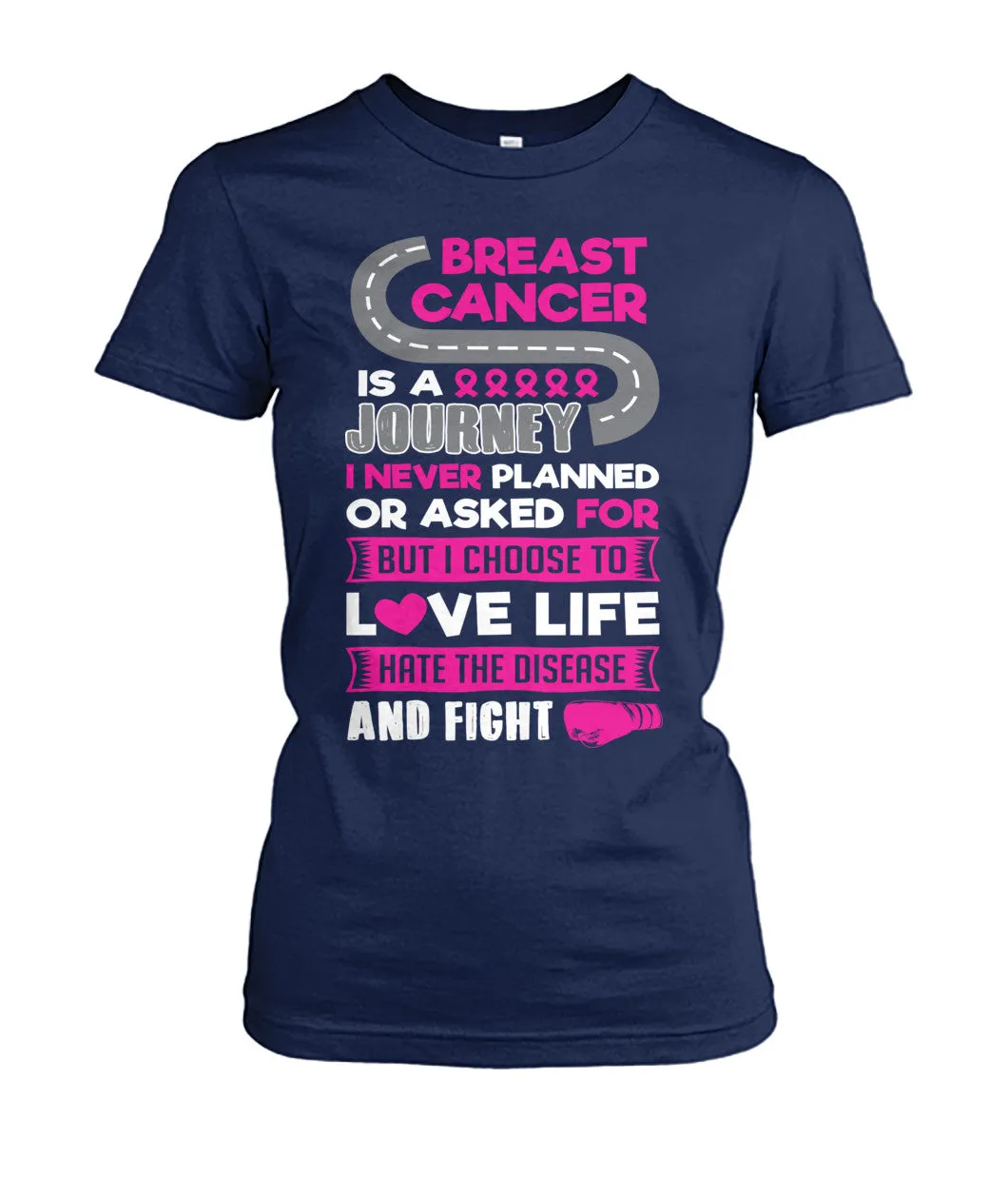 Breast Cancer is a Journey Fight Shirts and Long Sleeves