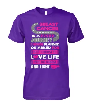 Breast Cancer is a Journey Fight Shirts and Long Sleeves