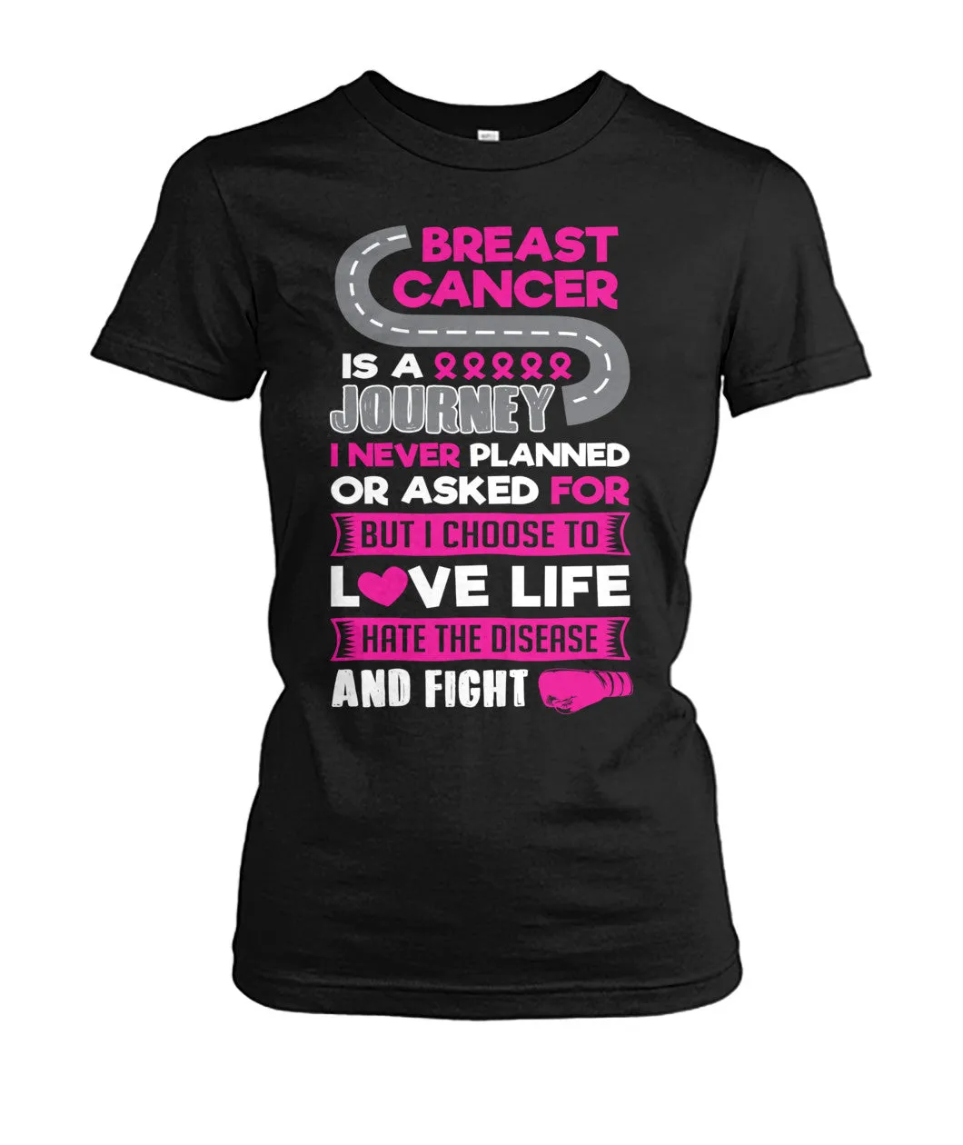 Breast Cancer is a Journey Fight Shirts and Long Sleeves