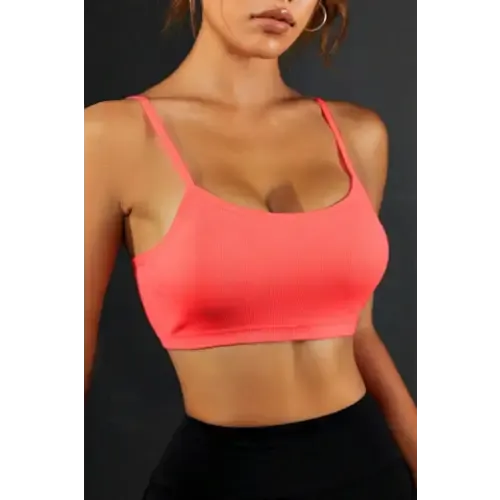 Breathtaking Backless Coral Sports Cami