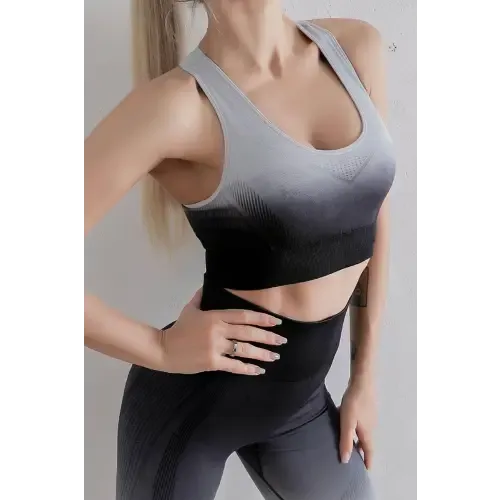 Breathtaking Ombre Gradient Sports Bra and Leggings Set