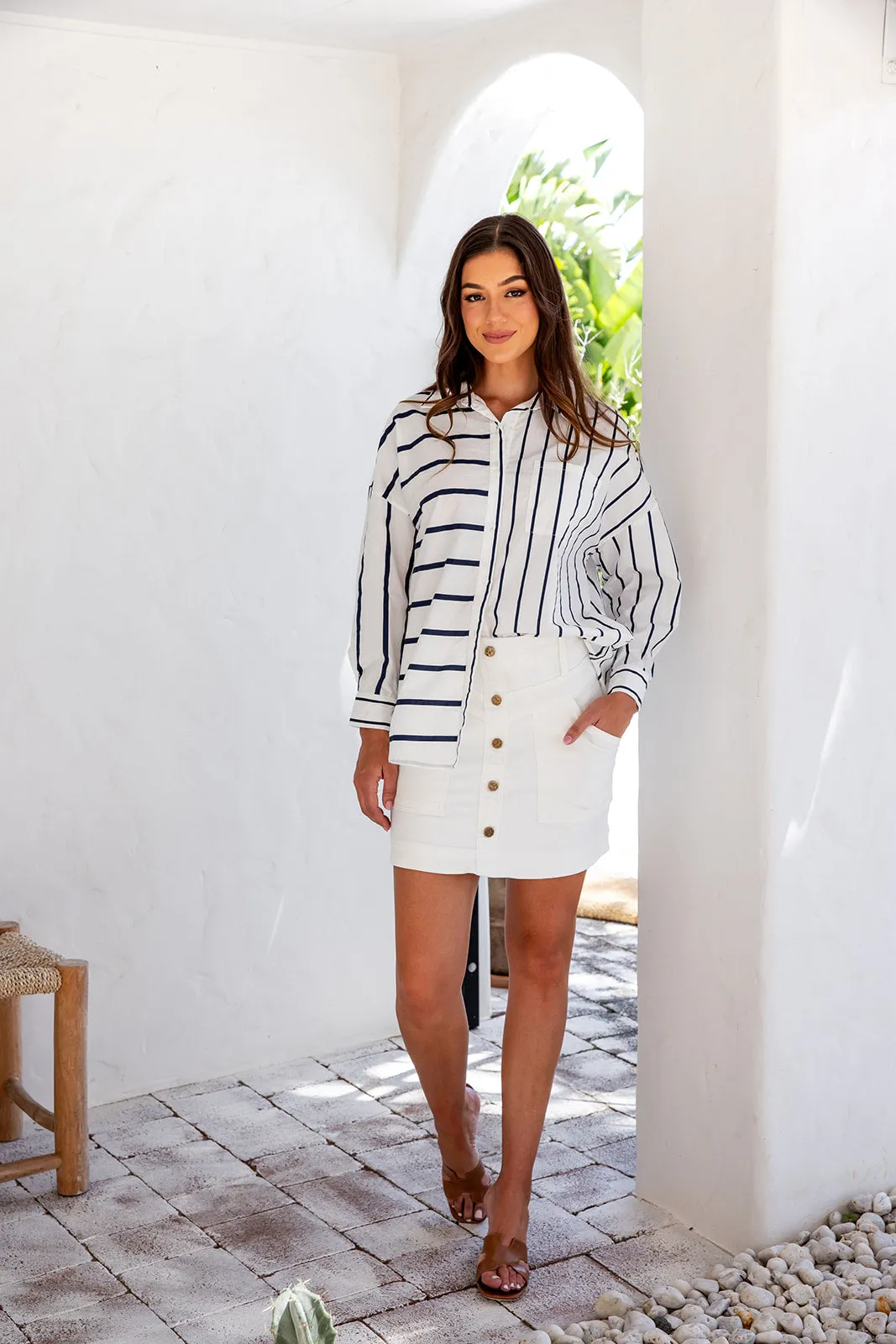 Brixton Button Down Shirt - Blue
