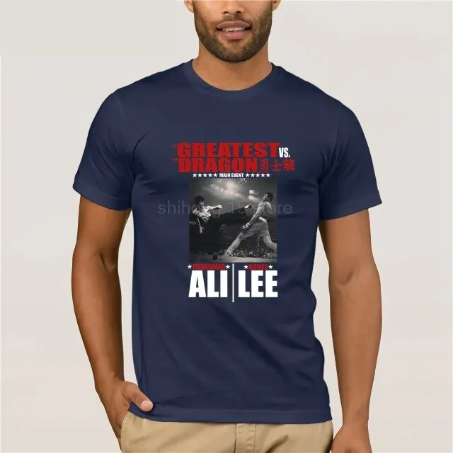 BRUCE LEE THE DRAGON VS MUHAMMAD ALI STING LIKE A BEE UNISEX T SHIRT Pride Fashion