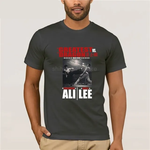 BRUCE LEE THE DRAGON VS MUHAMMAD ALI STING LIKE A BEE UNISEX T SHIRT Pride Fashion