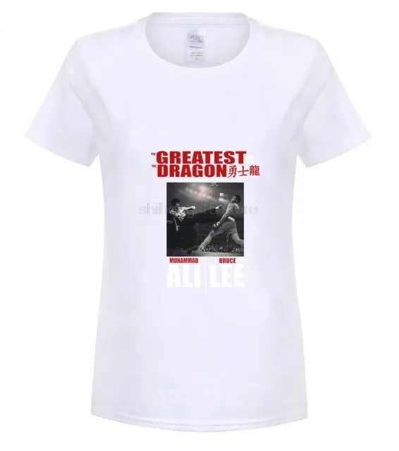 BRUCE LEE THE DRAGON VS MUHAMMAD ALI STING LIKE A BEE UNISEX T SHIRT Pride Fashion