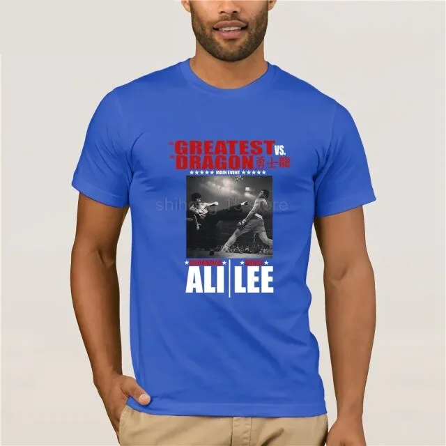 BRUCE LEE THE DRAGON VS MUHAMMAD ALI STING LIKE A BEE UNISEX T SHIRT Pride Fashion