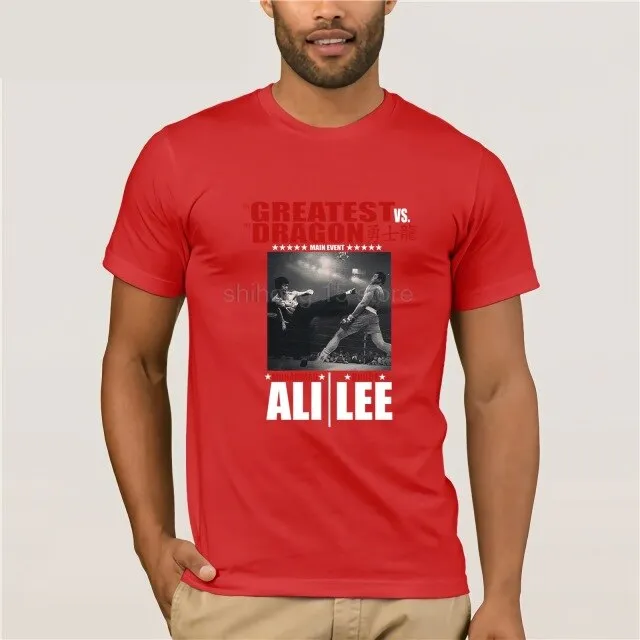 BRUCE LEE THE DRAGON VS MUHAMMAD ALI STING LIKE A BEE UNISEX T SHIRT Pride Fashion