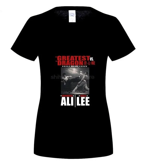 BRUCE LEE THE DRAGON VS MUHAMMAD ALI STING LIKE A BEE UNISEX T SHIRT Pride Fashion