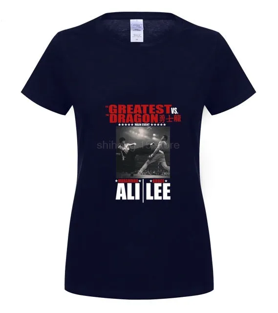 BRUCE LEE THE DRAGON VS MUHAMMAD ALI STING LIKE A BEE UNISEX T SHIRT Pride Fashion