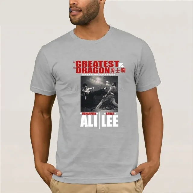BRUCE LEE THE DRAGON VS MUHAMMAD ALI STING LIKE A BEE UNISEX T SHIRT Pride Fashion