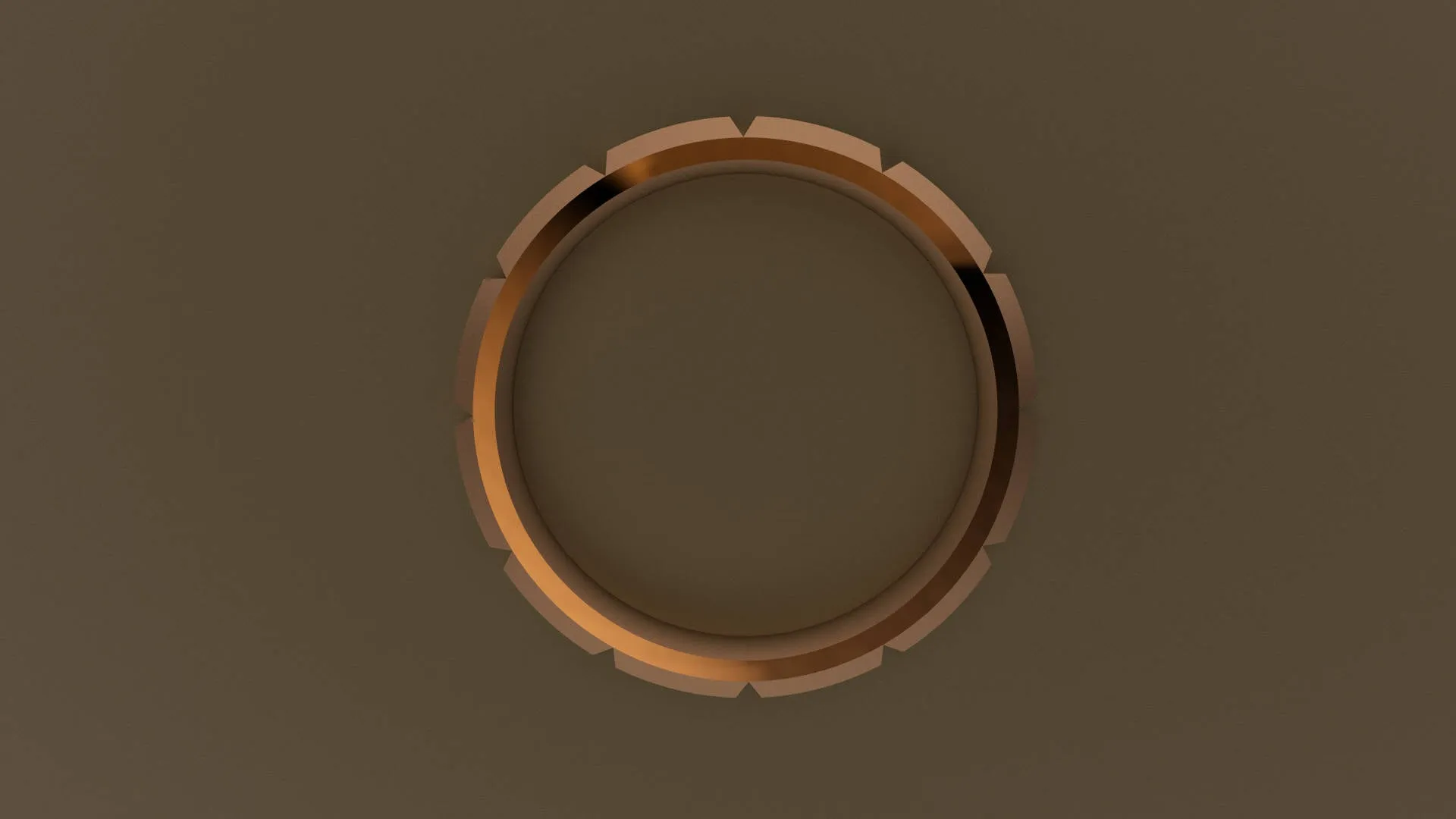 Brushed Rose Gold 4mm Beveled Edge Segmented Wedding Band
