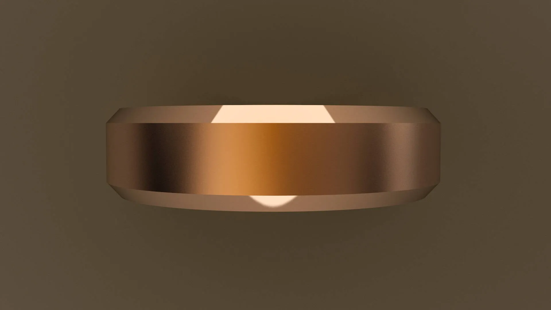 Brushed Rose Gold 6mm Beveled Edge Wedding Band