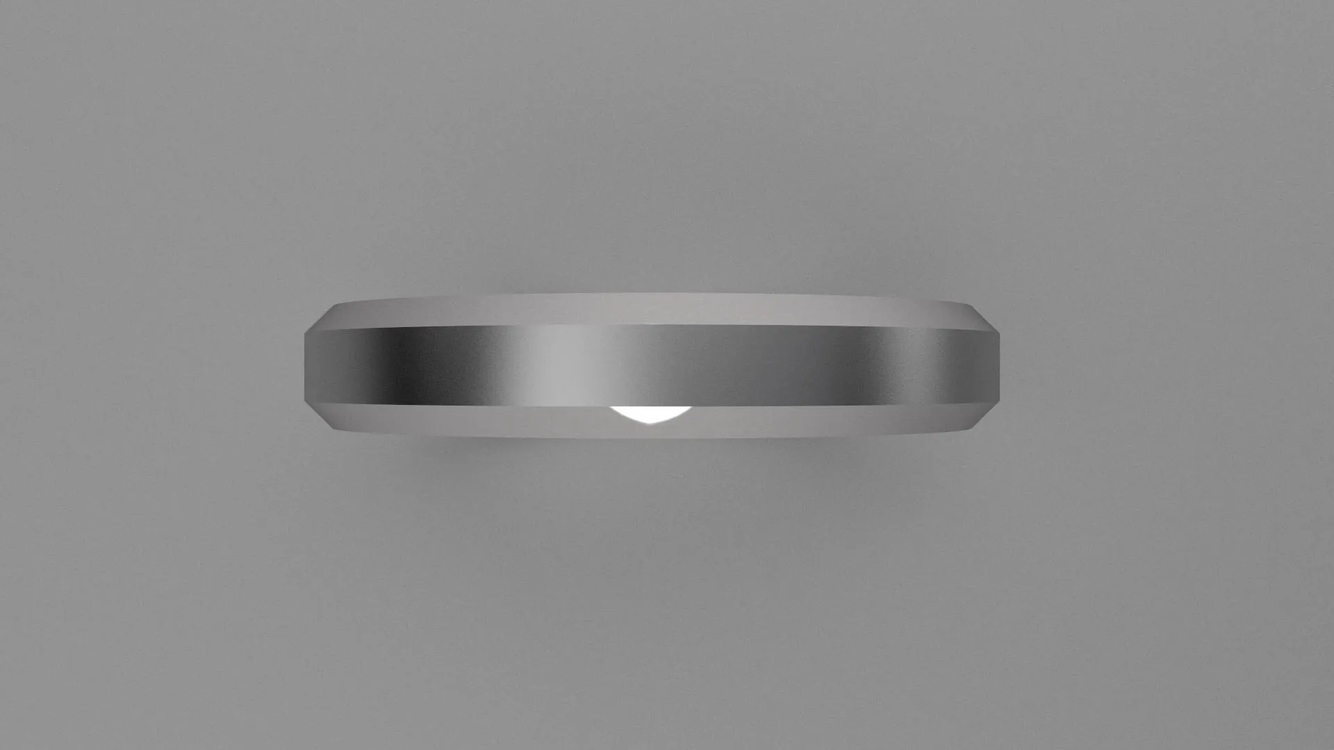 Brushed Sterling Silver 4mm Beveled Edge Wedding Band