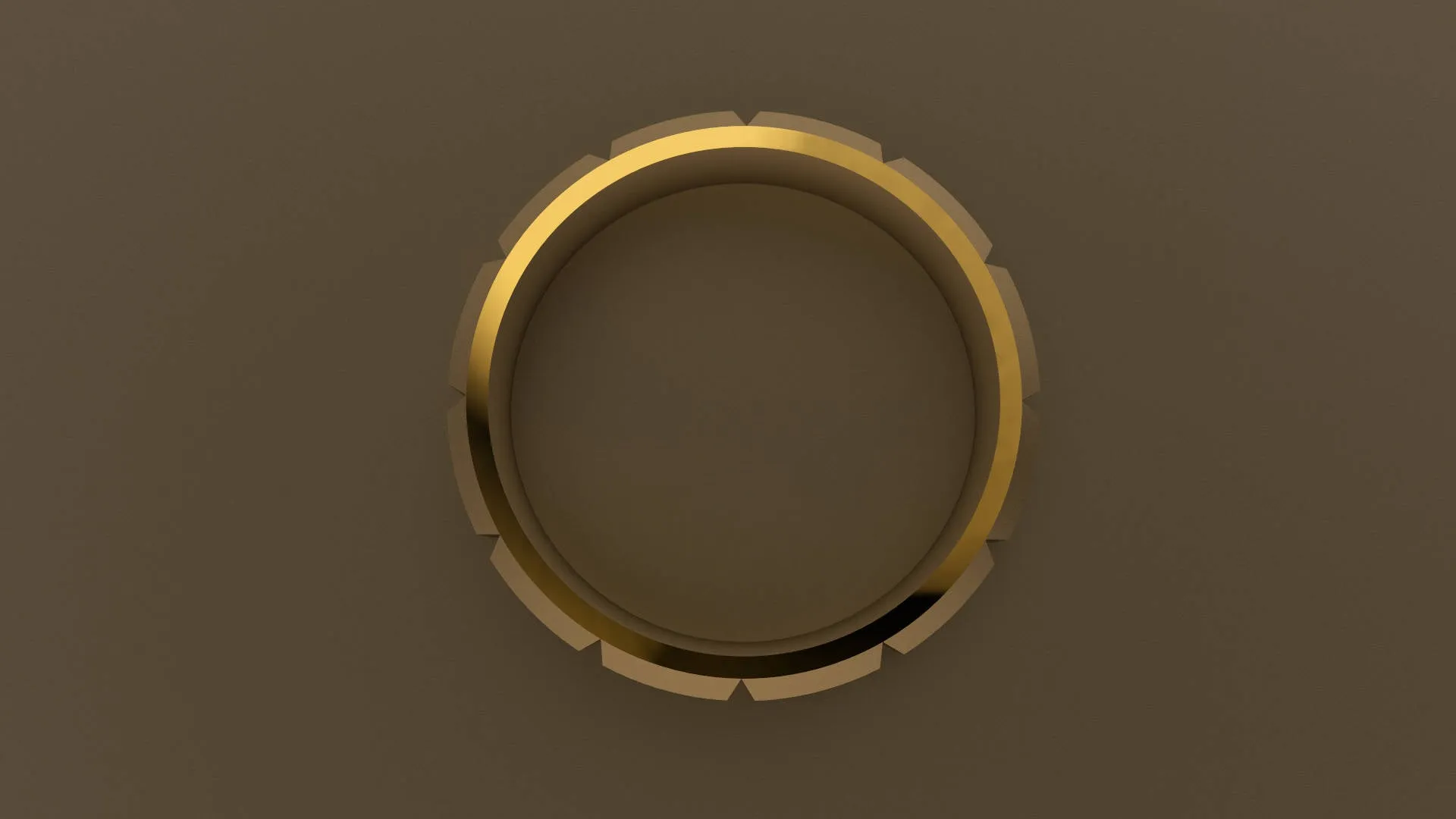 Brushed Yellow Gold 6mm Beveled Edge Segmented Wedding Band