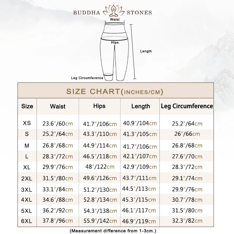 Buddha Stones Casual White Flowers Women's Elastic Waist Harem Pants