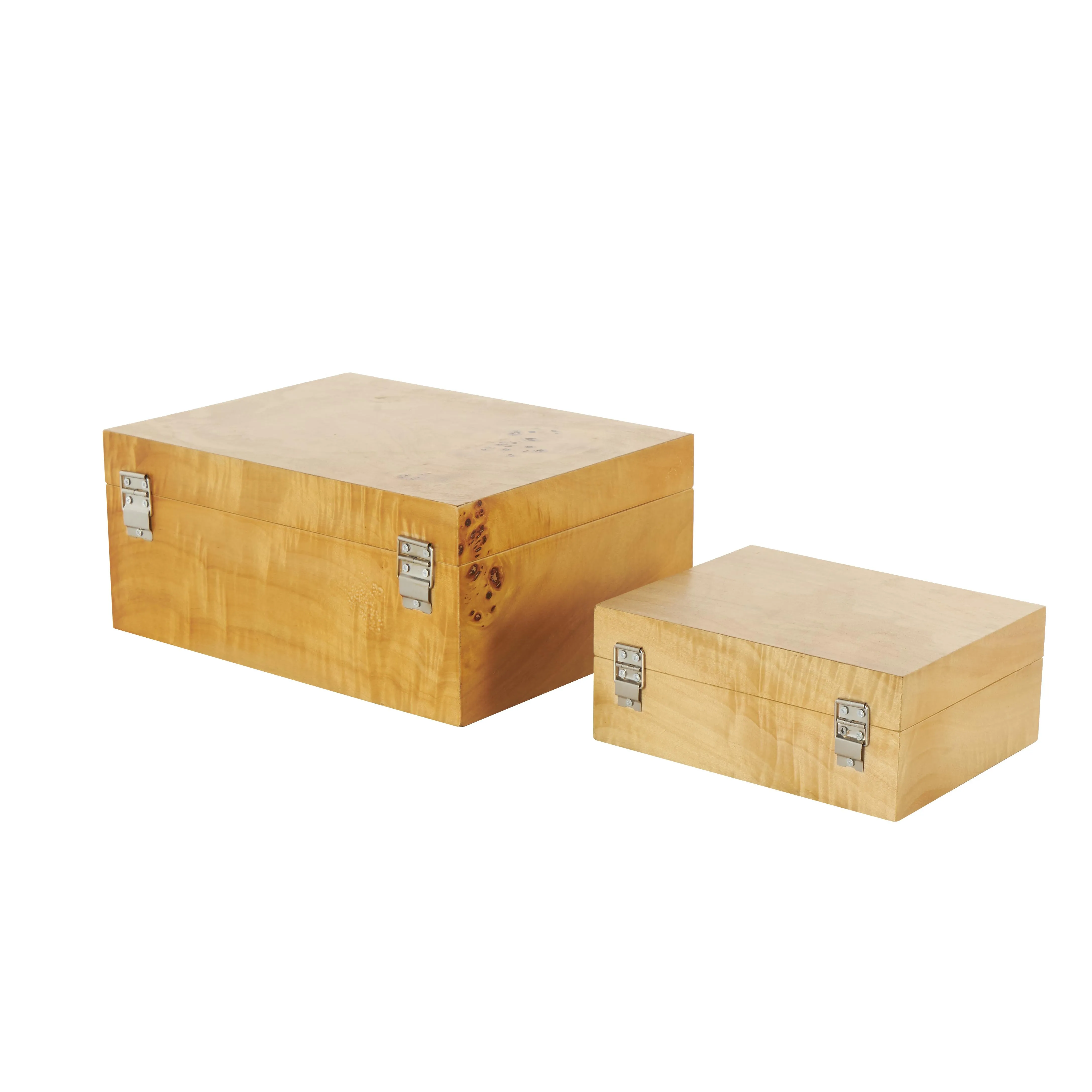 BURLED WOOD BOXES