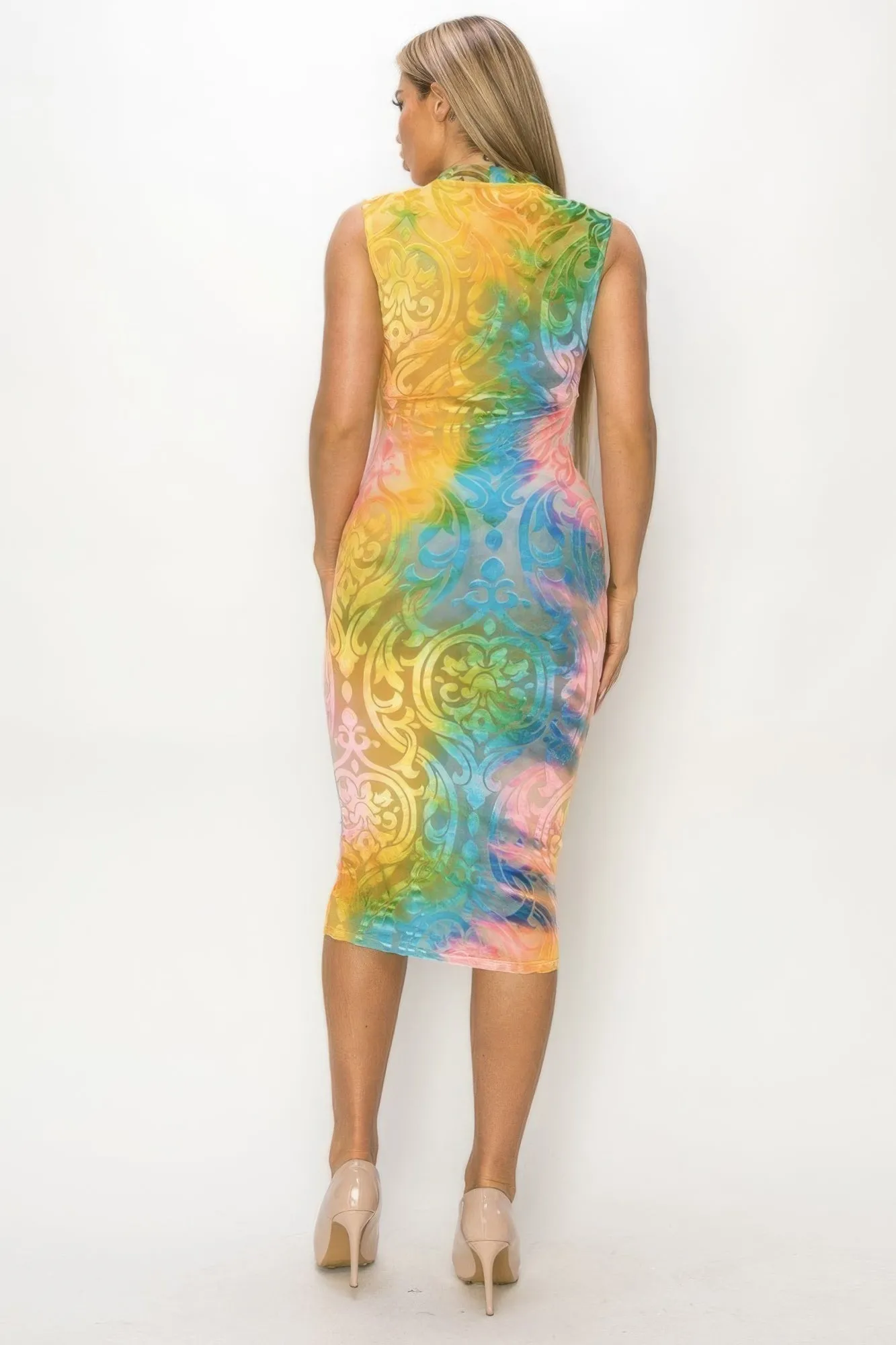 Burn Out Midi Dress