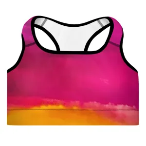 Burst of Pink Padded Sports Bra