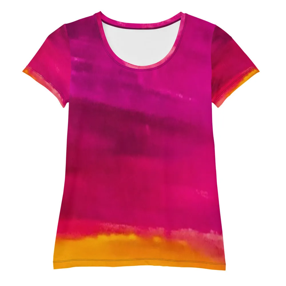 Burst of Pink Women's Athletic T-shirt