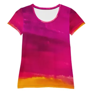 Burst of Pink Women's Athletic T-shirt