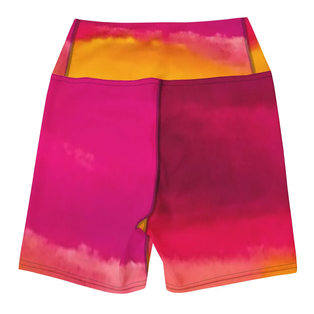 Burst of Pink Yoga Shorts