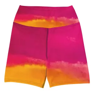 Burst of Pink Yoga Shorts