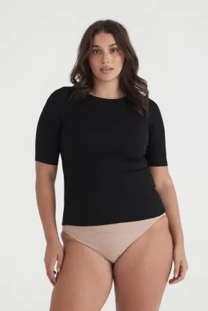 Busty Basics - Boat Neck Half Sleeve