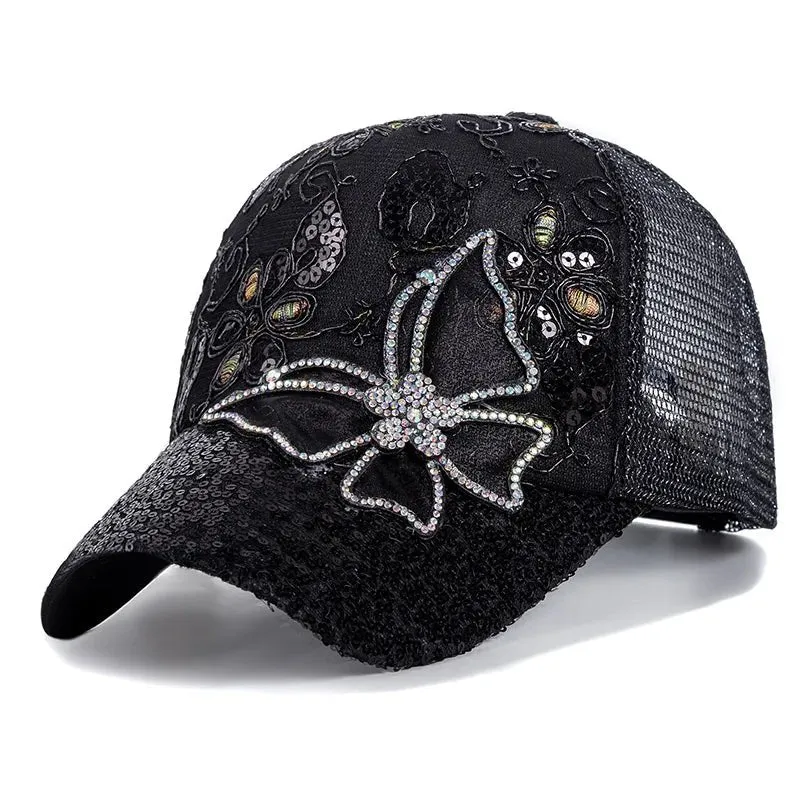 Butterfly Flower Pendant Baseball Cap