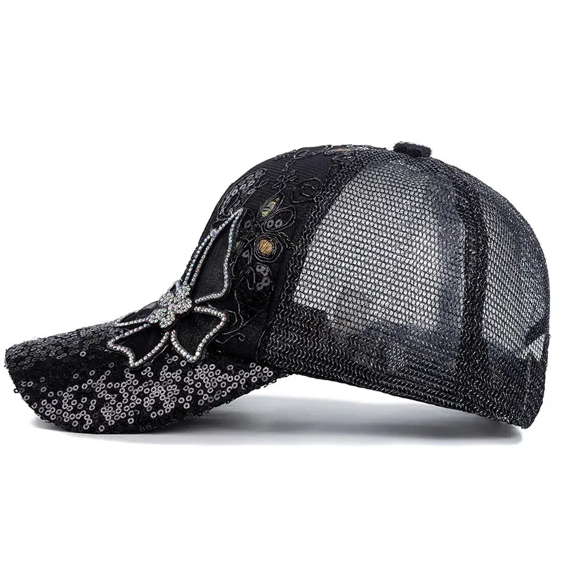 Butterfly Flower Pendant Baseball Cap