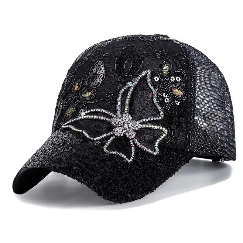 Butterfly Flower Pendant Baseball Cap