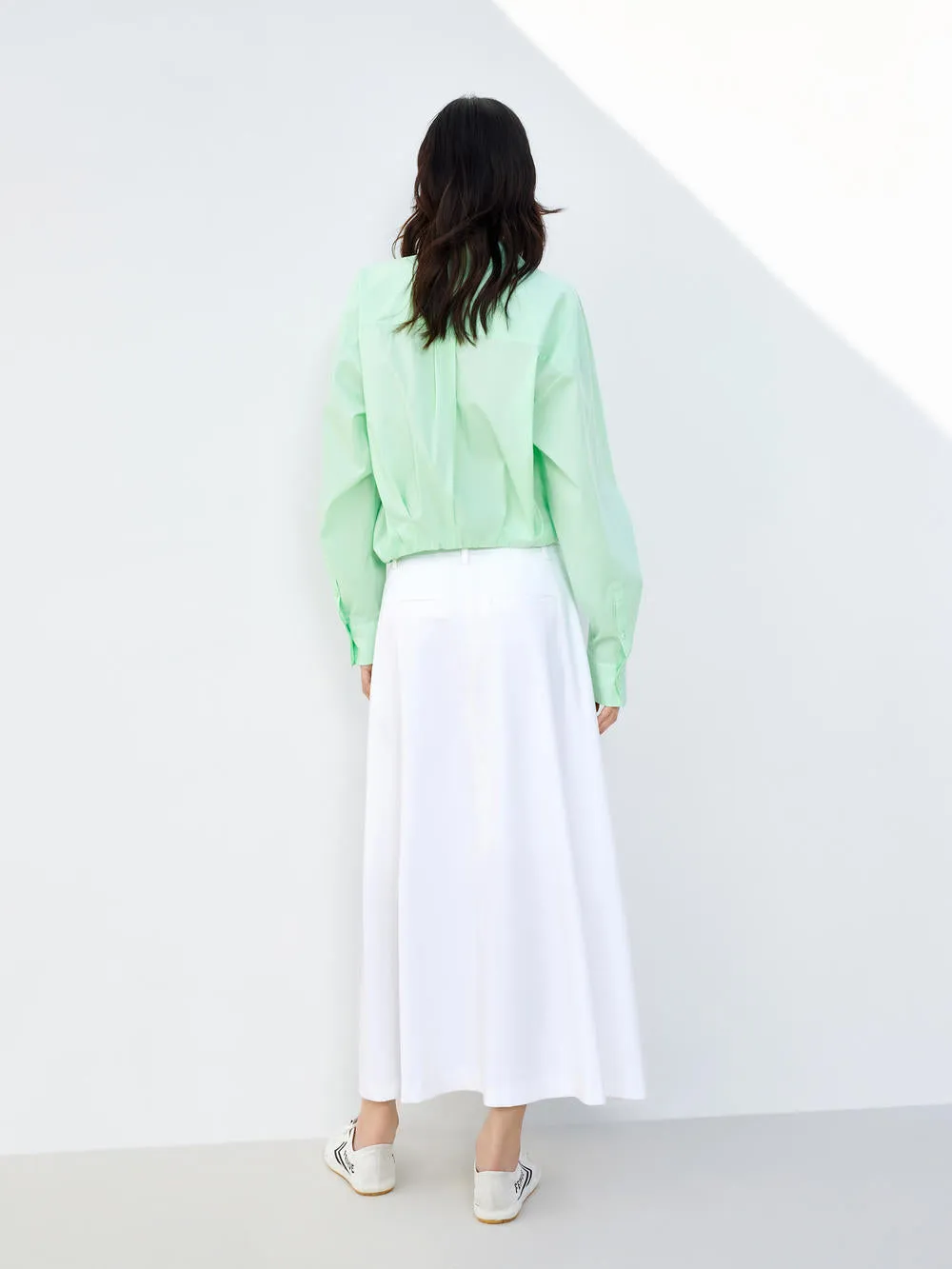 Button Up Puff Sleeved Top