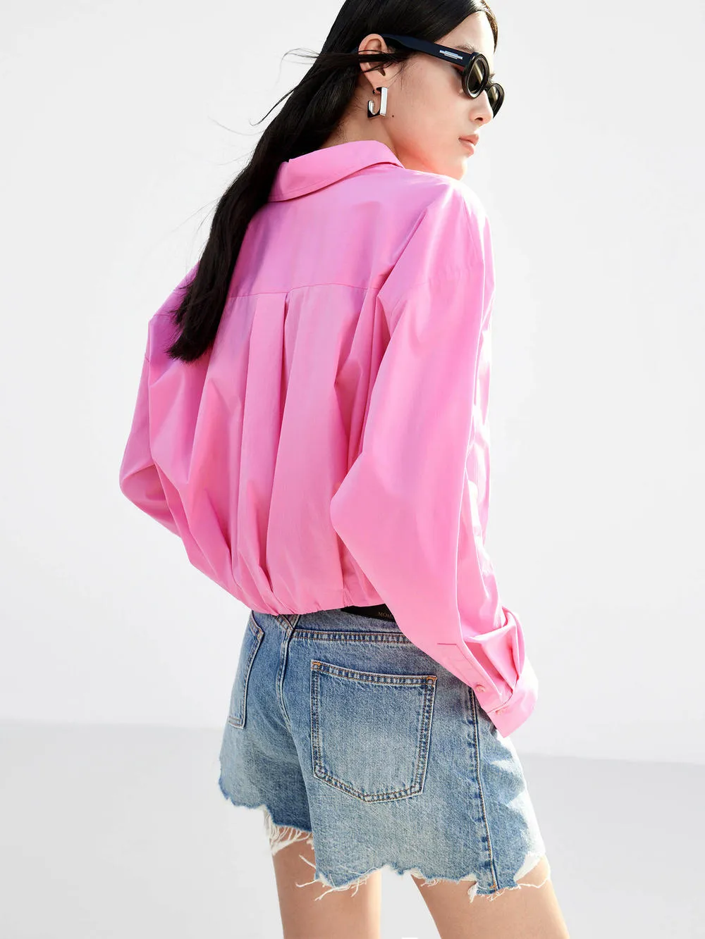 Button Up Puff Sleeved Top