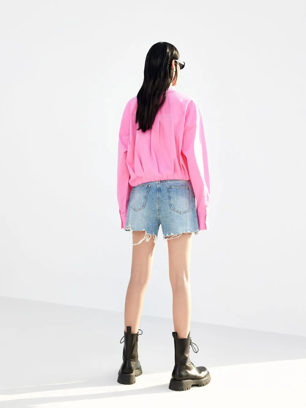 Button Up Puff Sleeved Top