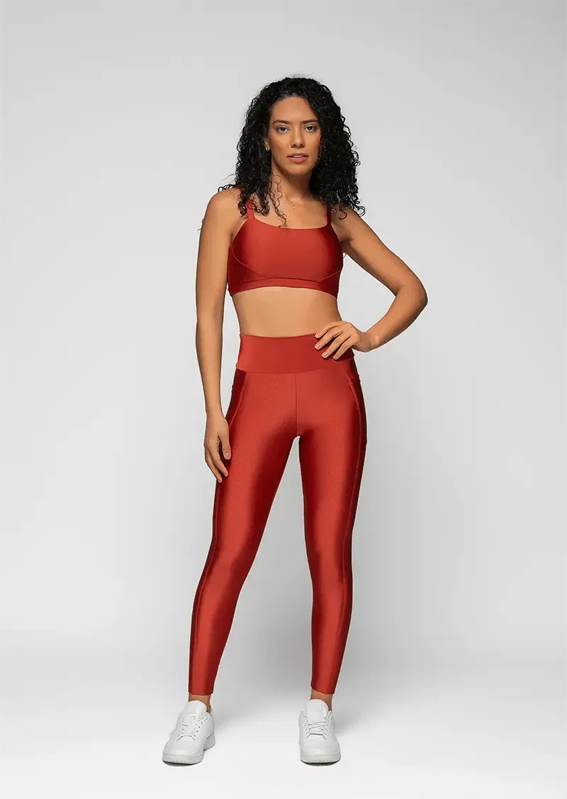 Canvas Legging with Pockets - Liqueur