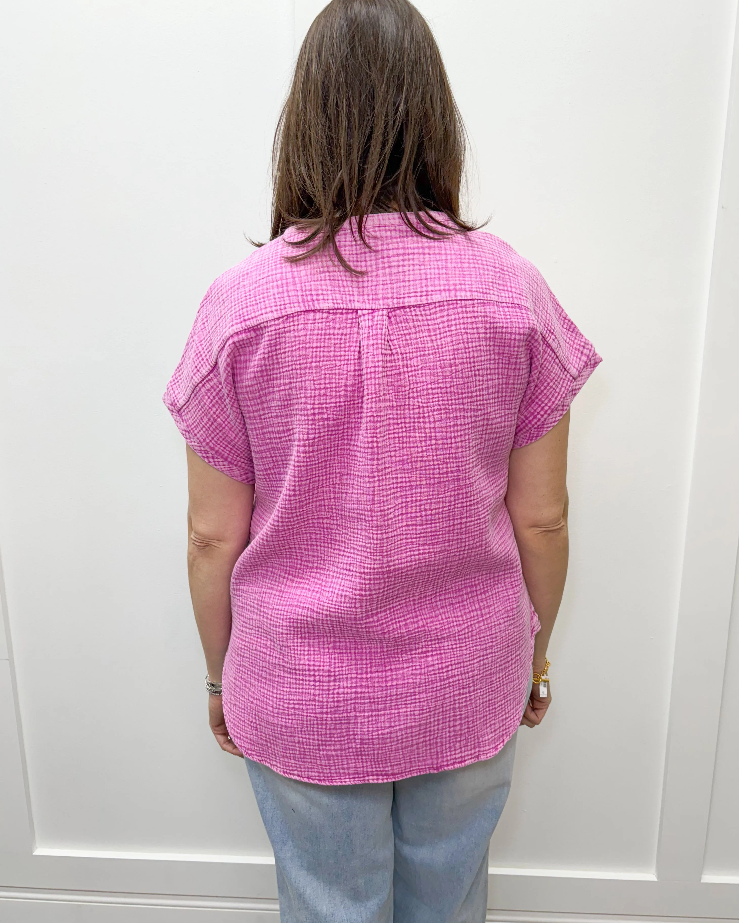 Cap Sleeve Blouse - Orchid Sky