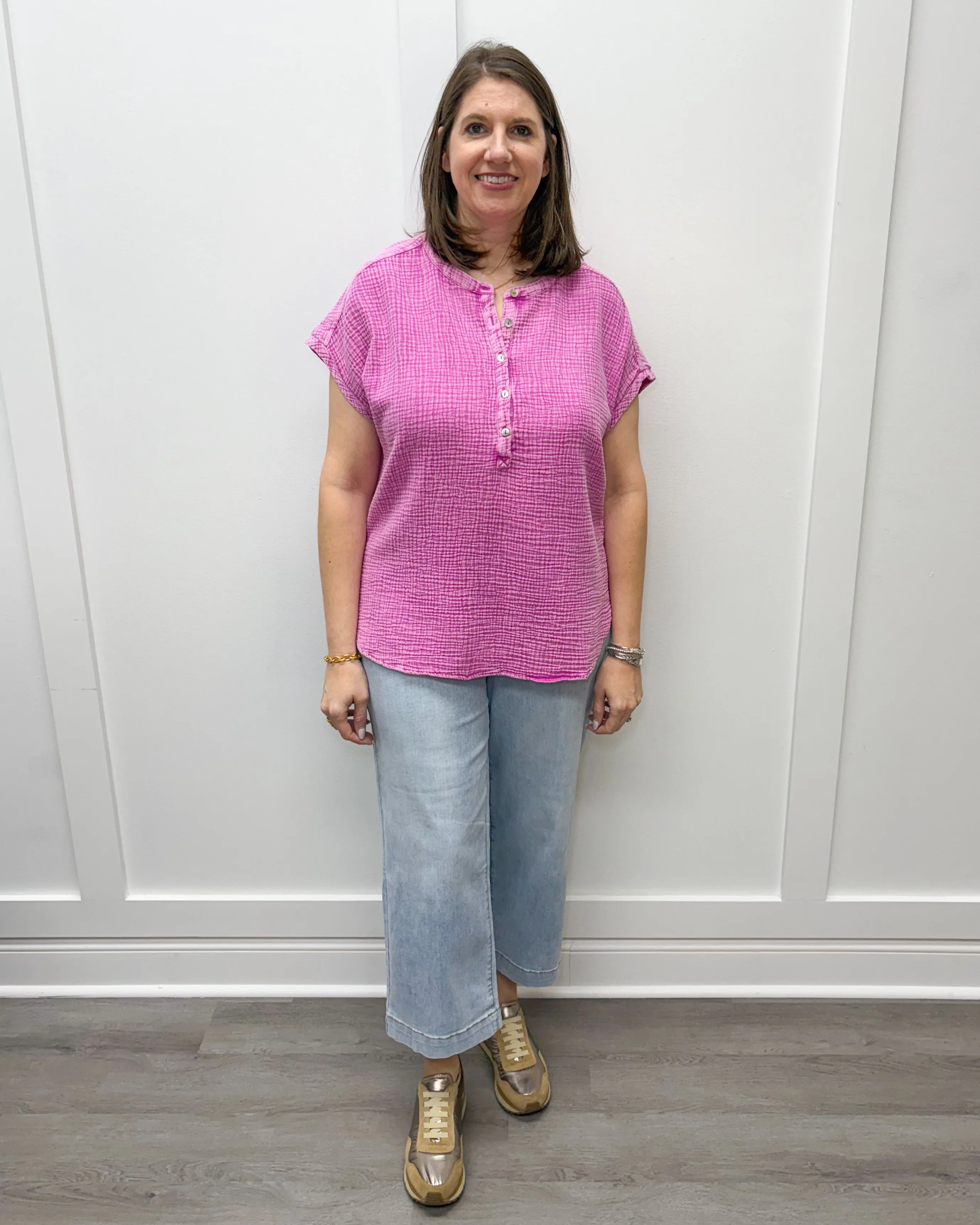 Cap Sleeve Blouse - Orchid Sky