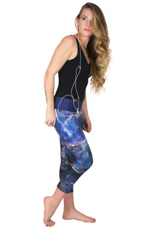 Capri Leggings - Colorful Printed Yoga Leggings - Atlas Mountains
