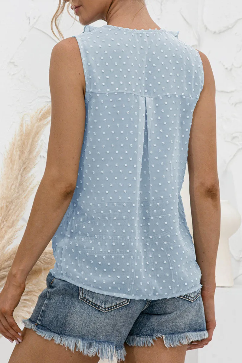 Casual Solid Split Joint V Neck Tops