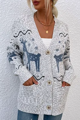 Casual Wapiti Pocket Buckle V Neck Tops