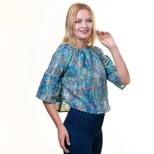 Celino European Made Casual Tops 3/4 Sleeve Off Shoulder Blouse for Women