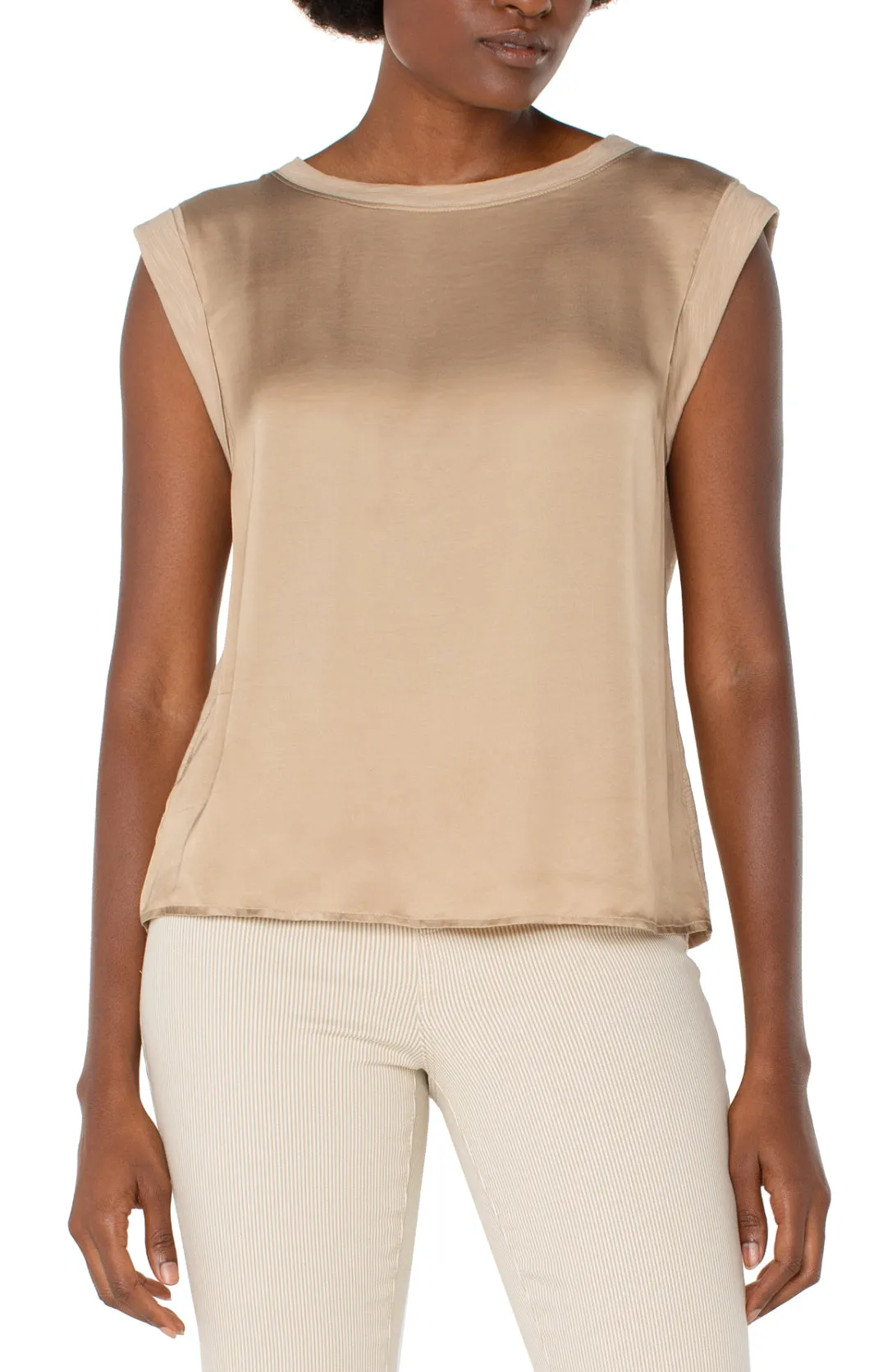 Champagne Sleeveless Shell