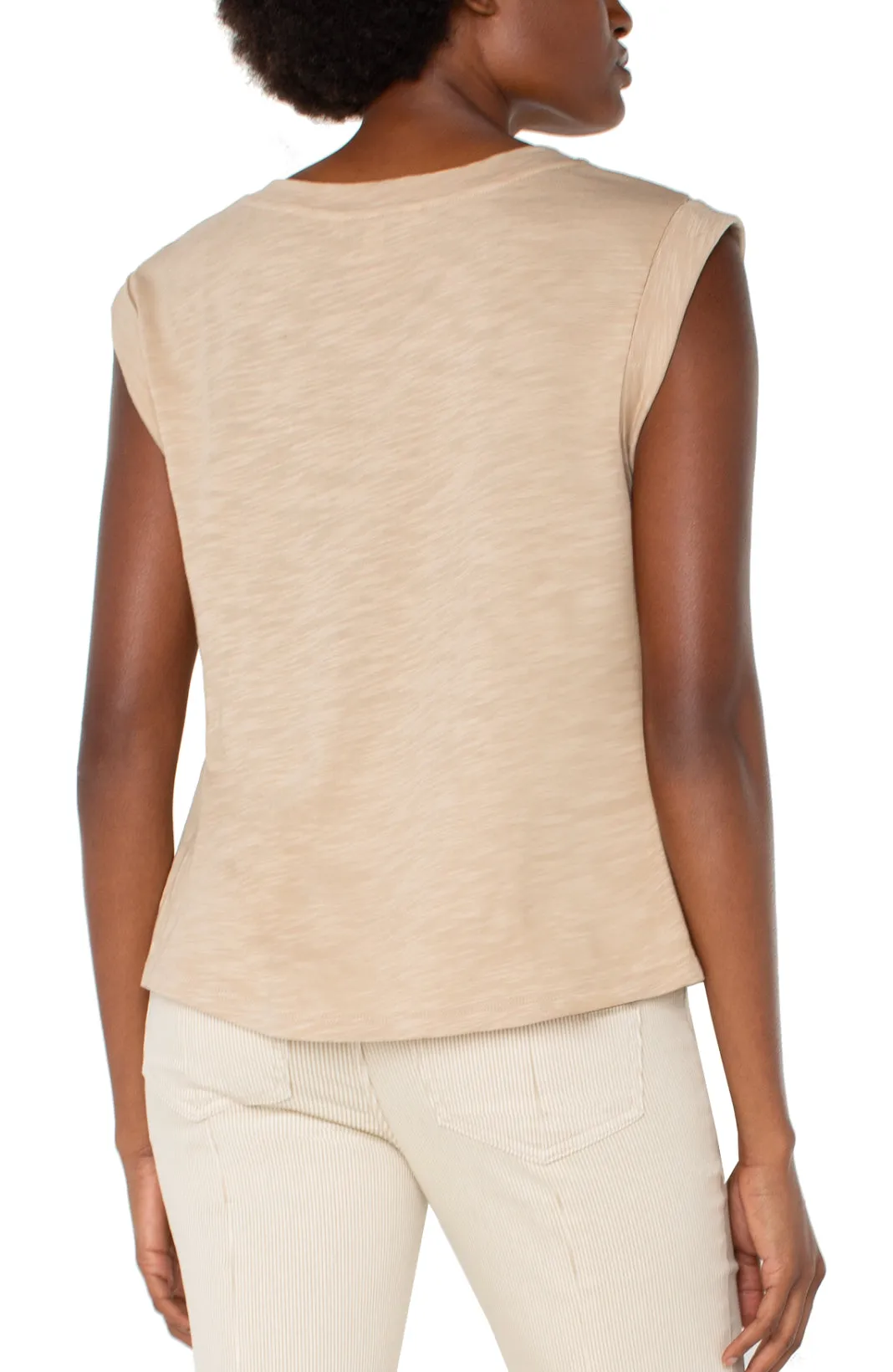 Champagne Sleeveless Shell