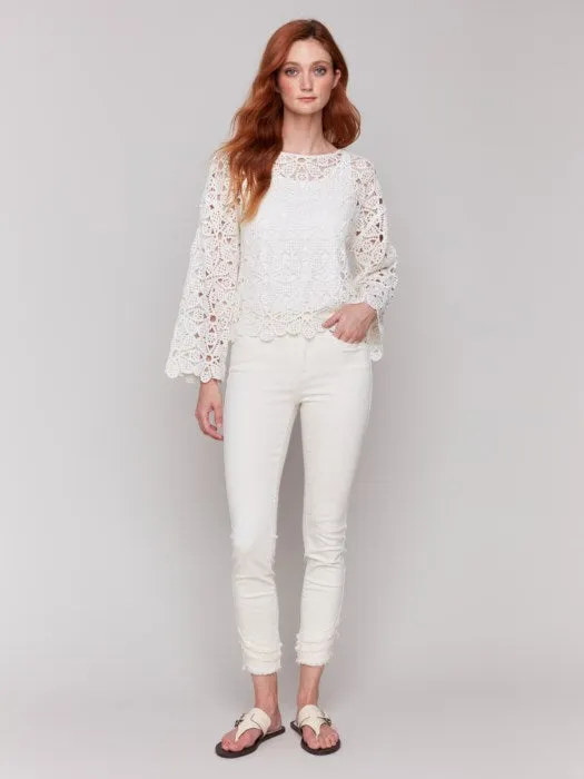 Charlie B Crochet Boatneck Top